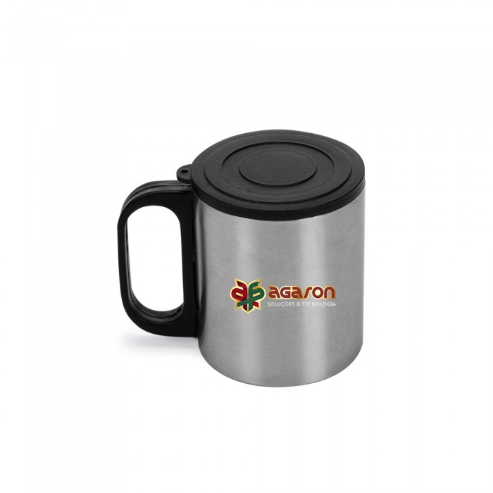 Caneca 180 ml Inox Personalizada Frete Grátis - Mínimo de 30