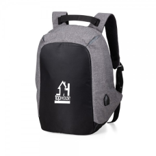 Mochila Anti-Furto USB Notebook 14" Personalizada Frete Grátis - Mínimo 10