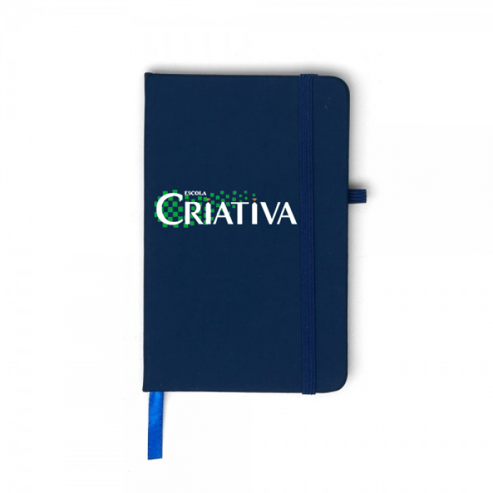 Caderneta tipo Moleskine com Porta Caneta Personalizada Frete Grátis - Mínimo 50