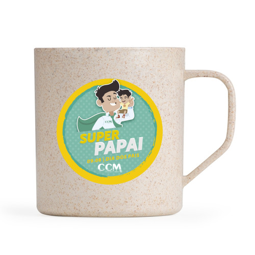 Caneca Fibra de Arroz 400 ml Personalizada Frete Grátis - Mínimo 100 Caneca Fibra de Arroz 400 ml Personalizada Frete Grátis - Mínimo 100