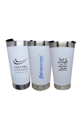 Copo Térmico com Abridor 500 ml Personalizado com Sua Logo