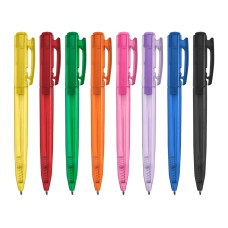 Caneta Plástica Translúcida Personalizada Frete Grátis - Mínimo 500