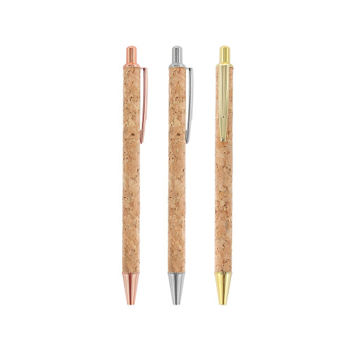 Caneta de Metal e Cortiça Personalizada Frete Grátis - Mínimo 100 Caneta de Metal e Cortiça Personalizada Frete Grátis - Mínimo 100