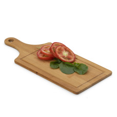 Tábua de Bambu com Canaleta 40 x 16 cm Personalizada Frete Grátis - Mínimo 30