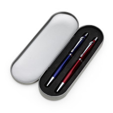 Estojo Metal para 2 Canetas Personalizado Frete Grátis - Mínimo 50 