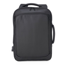 Mochila Executiva 2 em 1 em Couro Sintético – 22 Litros com Porta Notebook e USB Personalizada 