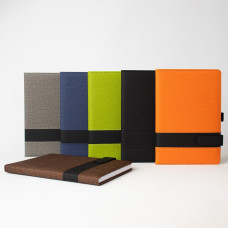 Caderneta em Linho com Porta Caneta Personalizada Frete Grátis - Mínimo 30