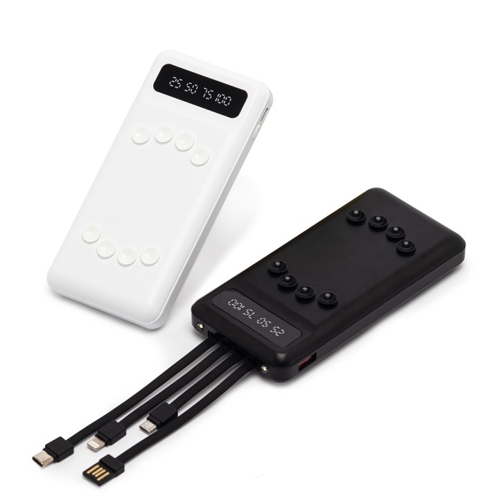 Power Bank 10.000mAh com Lanterna e Multissaídas Personalizado Frete Grátis - Mínimo 10