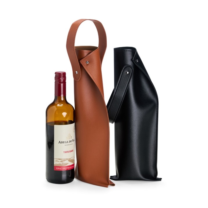 Porta Vinho PU Personalizado Frete Grátis - Mínimo 50