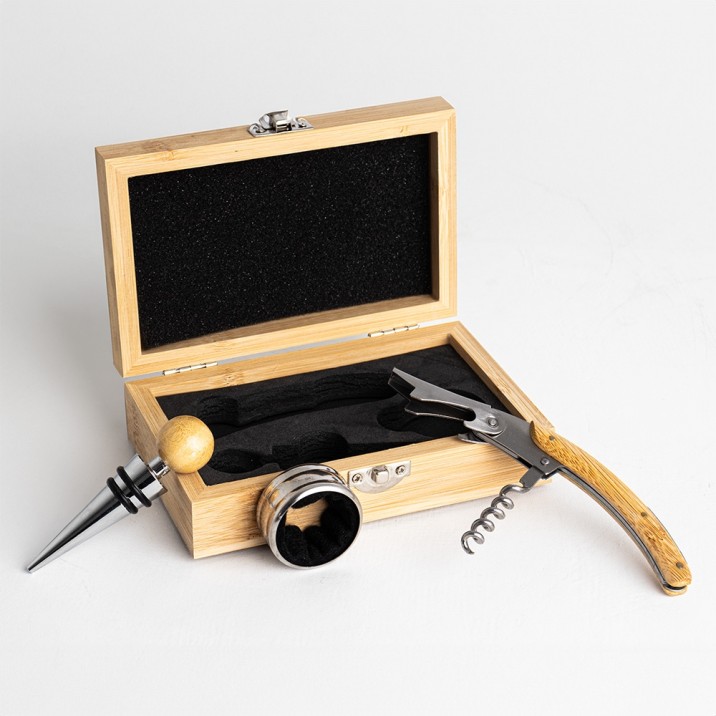 Kit Vinho Bambu 3 Peças Personalizado Frete Grátis - Mínimo 15