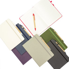 Caderneta Fibra de Arroz com Caneta Personalizadas Frete Grátis - Mínimo 30