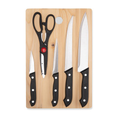 Kit Churrasco com Tábua de Madeira e 6 Peças Personalizado | Brinde Premium Corporativo