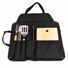  Kit Churrasco Personalizado com Avental e 6 Peças | Brinde Premium Empresarial