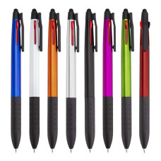 Caneta 3 Cores com Touch Screen Personalizada | Brinde Corporativo Funcional