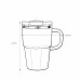 Caneca Parede Dupla 550ml - Mínimo 20