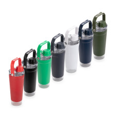 Coqueteleira Térmica 650ml com Porta Suplemento Personalizada | Brinde Fitness Premium