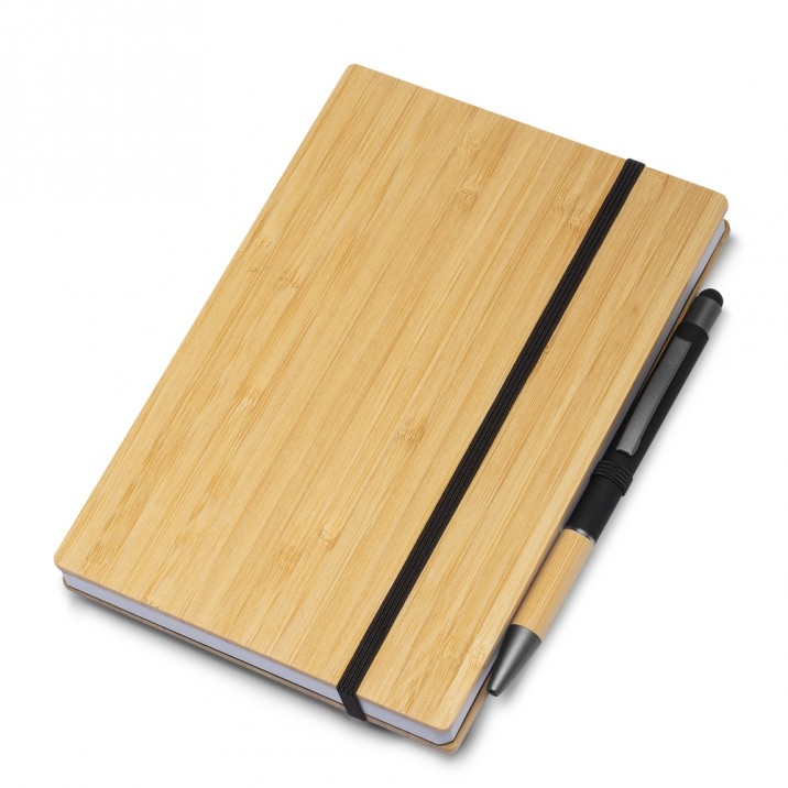 Caderneta em Bambu Personalizada Frete Grátis - Mínimo 20