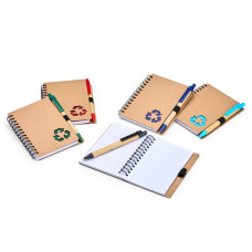  Caderno Ecológico com Caneta Ecológico Personalizado com Sua Logo