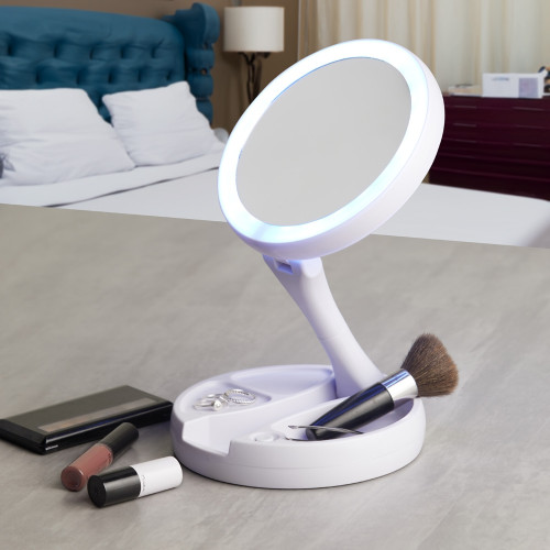 Espelho Dobrável com Led Recarregável Personalizado Frete Grátis - Mínimo 20 Espelho Dobrável com Led Recarregável Personalizado Frete Grátis - Mínimo 20