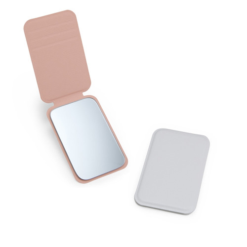 Espelho de Bolso em Couro Sintético Personalizado Frete Grátis - Mínimo 150 Espelho de Bolso em Couro Sintético Personalizado Frete Grátis - Mínimo 150