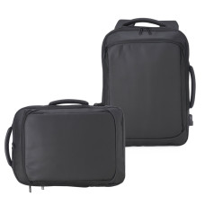 Mochila Couro Sintético USB 17 Litros Notebook 15,6" Personalizada com Sua Logo 