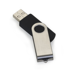 Pen Drive Giratório Metálico 8 GB Personalizado Frete Grátis - Mínimo 20