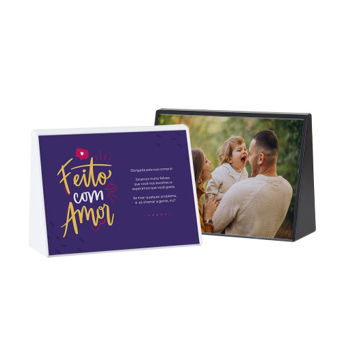 Expositor Porta Retrato A6 Personalizado Frete Grátis - Mínimo 100 Expositor Porta Retrato A6 Personalizado Frete Grátis - Mínimo 100