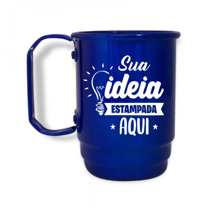 Caneca de Alumínio colorida 600 ml Personalizada Frete Grátis - Mínimo 30