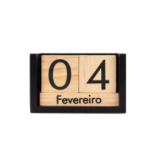 Calendário Permanente Madeira em Cubos Personalizado Frete Grátis -Mínimo 10