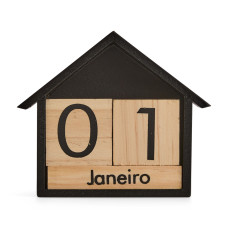 Calendário Permanente Madeira Personalizado Frete Grátis - Mínimo 20