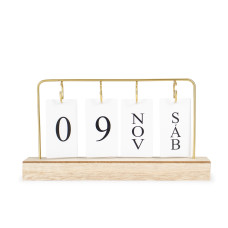 Calendário Permanente MDF com Alça de Ferro Personalizado Frete Grátis - Mínimo 30