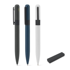 Caneta em metal 60% Reciclado Escrita em Preto Personalizada Frete Grátis - Mínimo 20