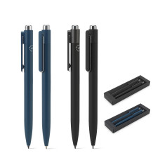  Esferográfica e Caneta sem Tinta, Ambas em Alumínio 94% Reciclado Personalizadas Frete Grátis - Mínimo 20