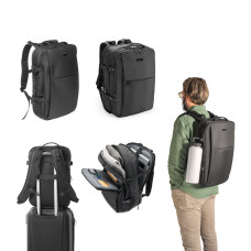 Mochila de Viagem em Poliéster Reciclado 600D de Alta Densidade  Notebook 17.3"  29 L Personalizada - Mínimo 3