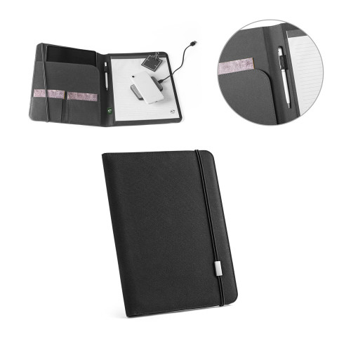 Pasta A4 em Poliéster 100% Reciclado 300D com Caderno 40 Pág. Pautadas Personalizada Frete Grátis - Mínimo 10 Pasta A4 em Poliéster 100% Reciclado 300D com Caderno 40 Pág. Pautadas Personalizada Frete Grátis - Mínimo 10