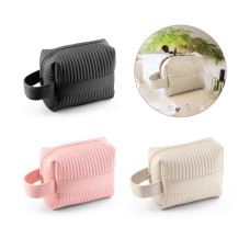 Bolsa de Cosméticos em PU e Poliéster Personalizada Frete Grátis - Mínimo 10