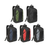 Mochila em 600D com detalhes em ripstop color...