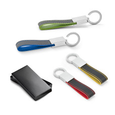 Chaveiro Metal Couro Personalizado Frete Grátis - Mínimo 50