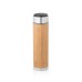 Garrafa Térmica Inox e Bambu Termómetro 430 ml Personalizada Frete Grátis  - Mínimo 10