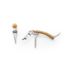 Conjunto de Vinho em Metal e Bambu Personalizado Frete Grátis - Mínimo 20