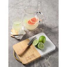 Conjunto de 4 Porta Copos em Mármore e Bambu Personalizado Frete Grátis - Mínimo 15