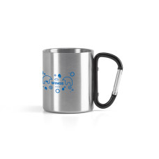 Caneca Inox Mosquetão 230 Ml Frete Grátis - Mínimo 20