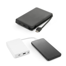 Bateria Portátil em ABS 100% Reciclado10.000 mAh Personalizada Frete Grátis - Mínimo 5